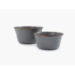 Barebones Bols à Mélanger En Émail - 2 Pièces - Gris Pierre -Fournitures De Pêche barebones bols a melanger en email 2 pieces gris pierre 4