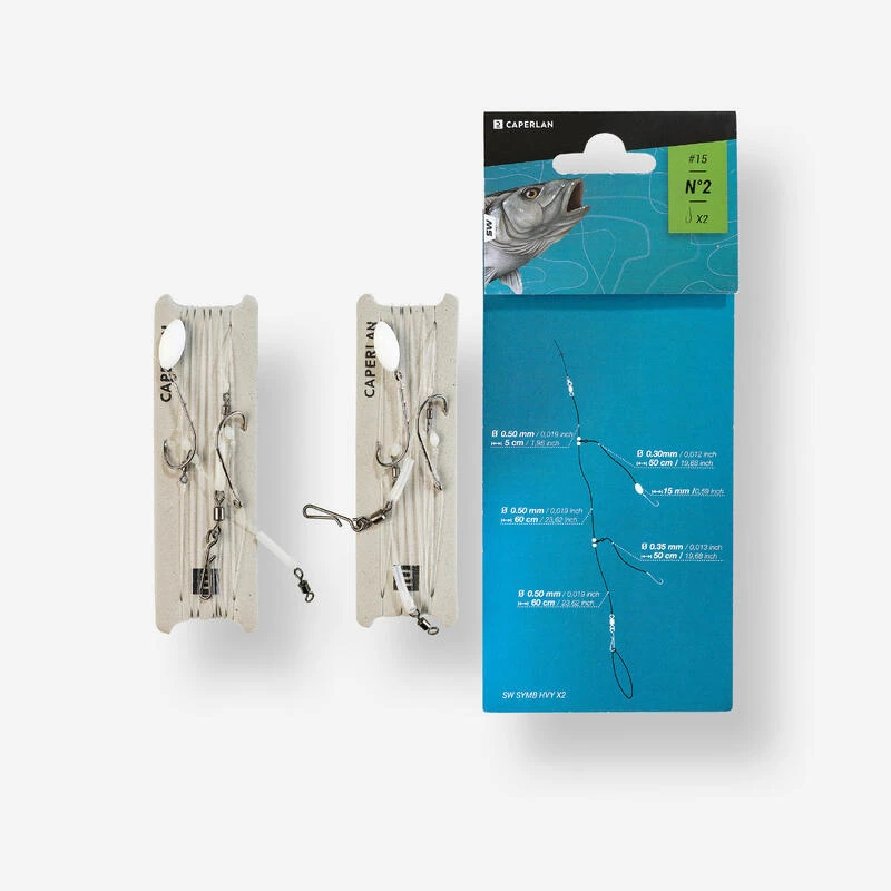 Bas De Ligne De Pêche En Surfcasting SYMB HVY X2 N°2 3 Bas De Ligne De Pêche En Surfcasting SYMB HVY X2 N°2