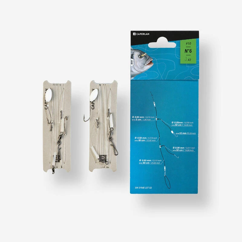Bas De Ligne De Pêche En Surfcasting SYMB LGT X2 N°6 3 Bas De Ligne De Pêche En Surfcasting SYMB LGT X2 N°6