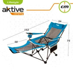 Chaise Longue Pliante De Camping Aktive 14 Chaise Longue Pliante De Camping Aktive -Fournitures De Pêche chaise longue pliante de camping aktive 5