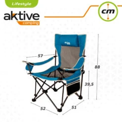 Chaise Longue Pliante De Camping Aktive 15 Chaise Longue Pliante De Camping Aktive -Fournitures De Pêche chaise longue pliante de camping aktive 6