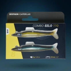 COMBO Leurres Souples Shad Lançon EELO 110 8gr AYU/BLEU -Fournitures De Pêche combo leurres souples shad lancon eelo 110 8gr ayubleu 9
