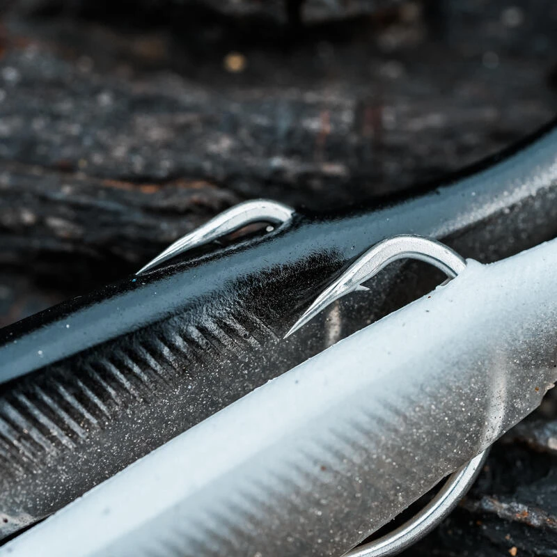 COMBO Leurres Souples Shad Texan ANCHO 120 12g Dos Noir/dos Blanc Pêche En Mer 7 COMBO Leurres Souples Shad Texan ANCHO 120 12g Dos Noir/dos Blanc Pêche En Mer – Image 5