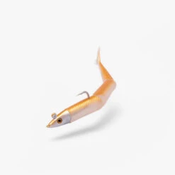 COMBO Leurres Souples Slug Lançon SLUGEELO 130 10gr Doré/Blanc -Fournitures De Pêche combo leurres souples slug lancon slugeelo 130 10gr doreblanc 5