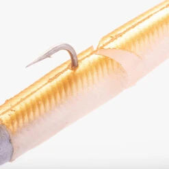 COMBO Leurres Souples Slug Lançon SLUGEELO 130 10gr Doré/Blanc -Fournitures De Pêche combo leurres souples slug lancon slugeelo 130 10gr doreblanc 7