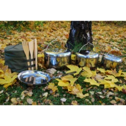 EAGLE Products Ensemble De Poêles En Acier Inoxydable - 4 Pièces - LAVVU -Fournitures De Pêche eagle products ensemble de poeles en acier inoxydable 4 pieces lavvu 3