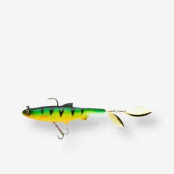 LEURRE SOUPLE SHAD A PALETTES PÊCHE AUX LEURRES ROACHSPIN 150 FIRETIGER