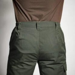 PANTALON CHASSE CHAUD VERT 100 -Fournitures De Pêche pantalon chasse chaud vert 100 4