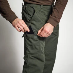 PANTALON CHASSE CHAUD VERT 100 -Fournitures De Pêche pantalon chasse chaud vert 100 6
