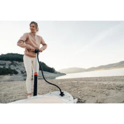 Pompe Facile Stand Up Paddle Et Kayak Double Action Haute Pression 0-20PSI -Fournitures De Pêche pompe facile stand up paddle et kayak double action haute pression 0 20psi 1