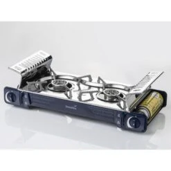 Réchaud à Gaz 2 Feux - Skandika Brann - Camping - Allumage Piezo - Mallette -Fournitures De Pêche rechaud a gaz 2 feux skandika brann camping allumage piezo mallette 2