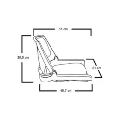 SIÈGE PILOTE RABATTABLE BLANC -Fournitures De Pêche siege pilote rabattable blanc 5