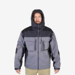 Veste De Pêche Imperméable 500 Grise 10 Veste De Pêche Imperméable 500 Grise -Fournitures De Pêche veste de peche impermeable 500 grise 1