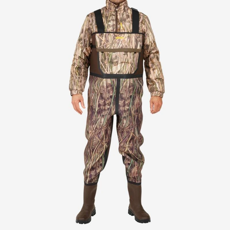 Waders Chasse Chaud 500 Néoprène Camouflage Marais 4 Waders Chasse Chaud 500 Néoprène Camouflage Marais – Image 2